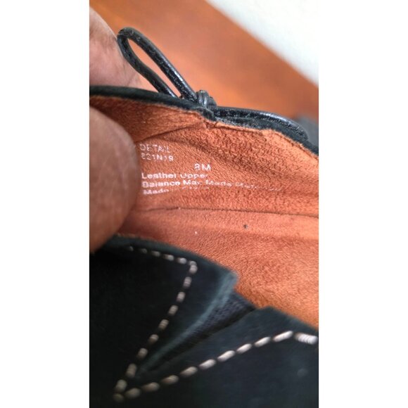 Naturalizer Black Suede Slip-On Mules With Leather Accents & Stitching Size 8 - Picture 9 of 9